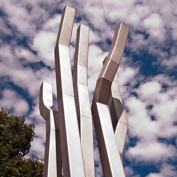 Public Art Sculpture "Reach" Mozart Park, Boston, MA, Close-up