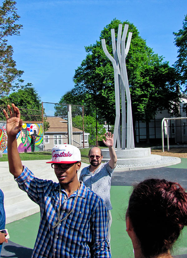 Public Art Sculpture "Reach" Mozart Park, Boston, MA